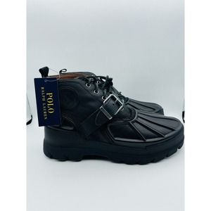 Mens Polo Ralph Lauren Oslo Low size 9.5 D Leather Ankle High Duck Boots NEW